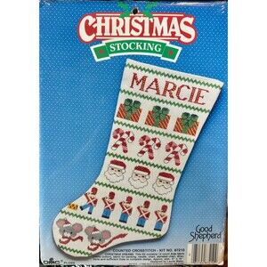 Vintage NOS 1988"Christmas Dreams" Christmas Stocking Cross Stitch Craft Kit DMC